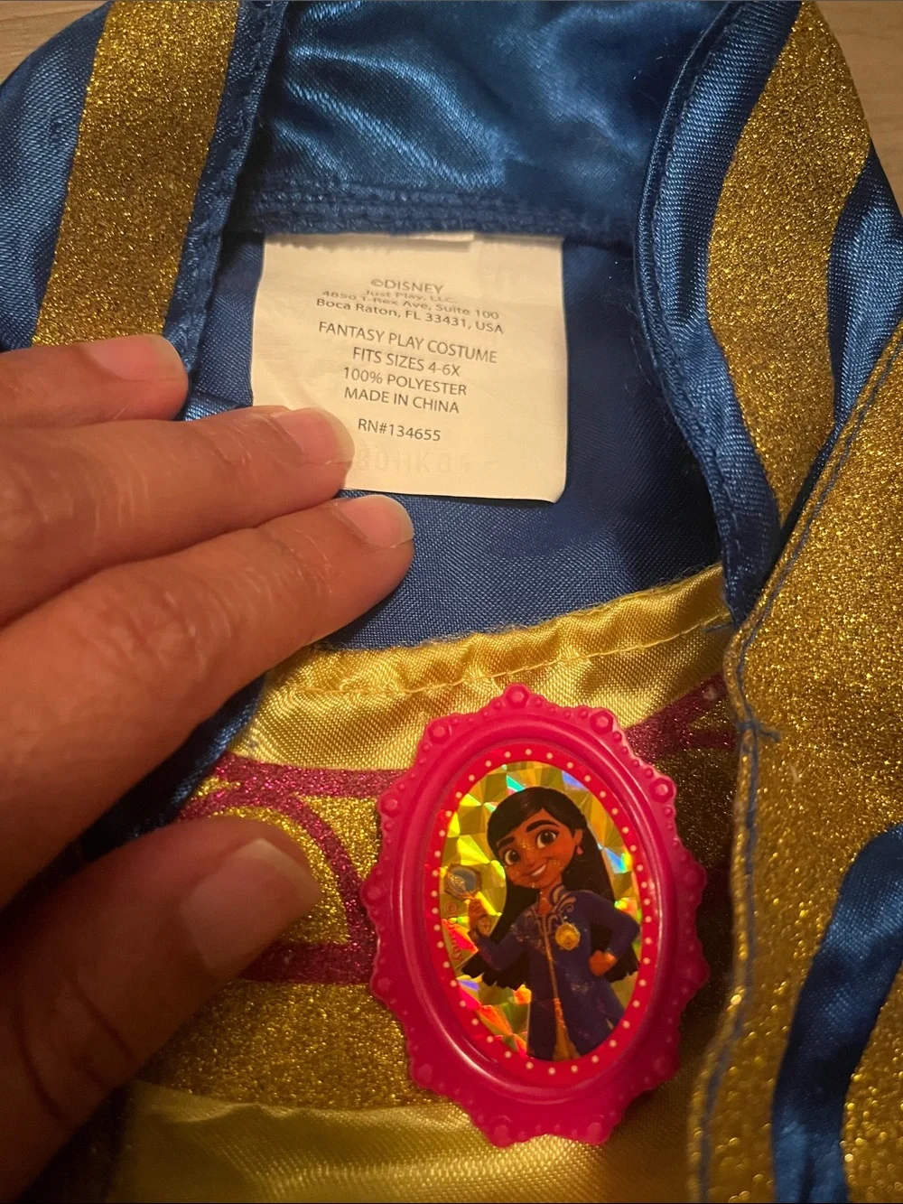Disney Blue/Gold Mira royal detective Jacket and dress with Pink Medallion 4-6x